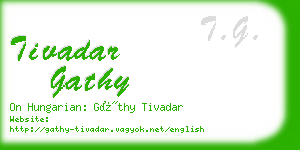 tivadar gathy business card